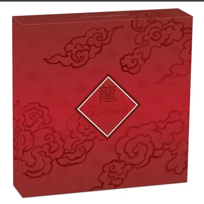 2024 Perth Mint Lunar Dragon Quadrant 1oz Silver Proof Coloured 4-Coin Set 99.99
