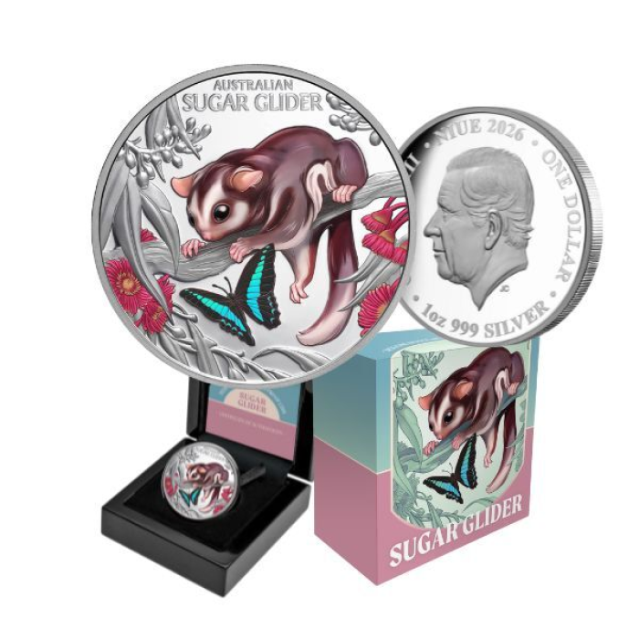 2026 Baby Sugar Glider 1oz Silver Coin - Mintage: 1000