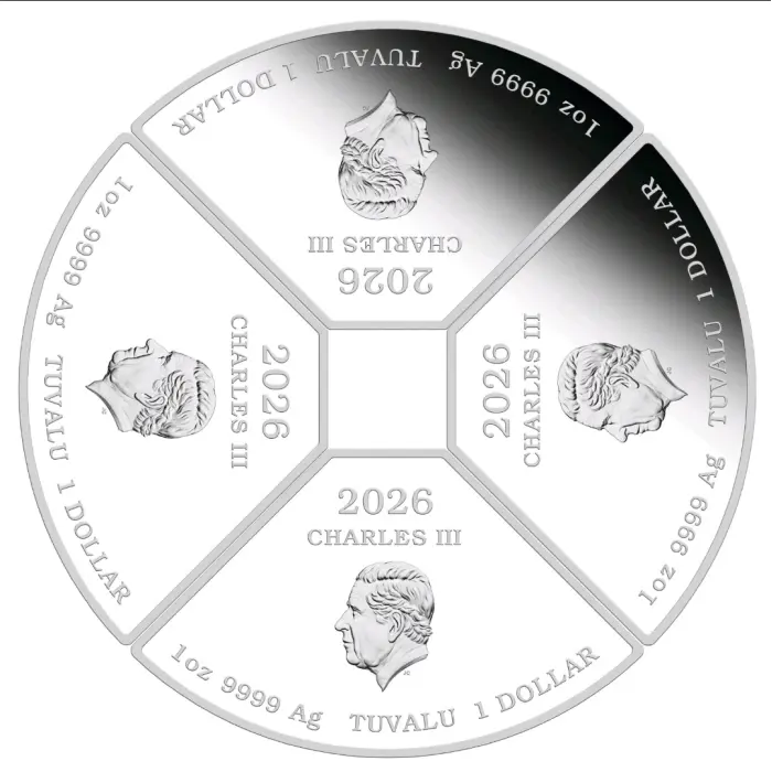 2026 Perth Mint Lunar Horse Quadrant 1oz Silver Proof Coloured 4-Coin Set 99.99%
