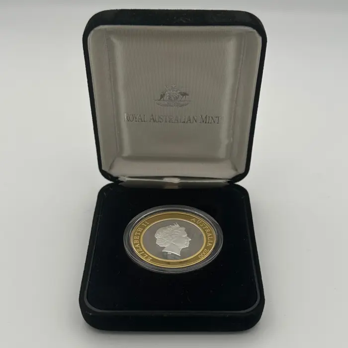2000 Australia The Present $10 Silver Proof Gold-Plated Millennium Coin