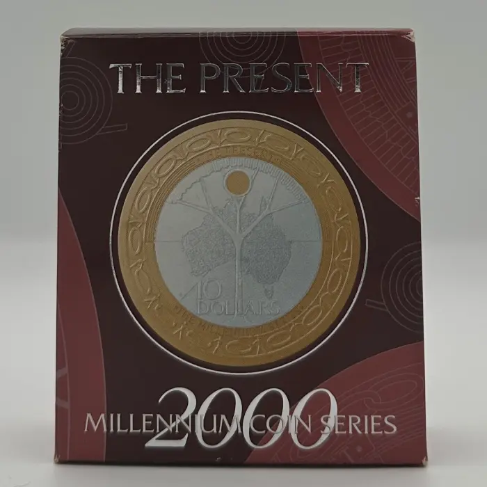 2000 Australia The Present $10 Silver Proof Gold-Plated Millennium Coin