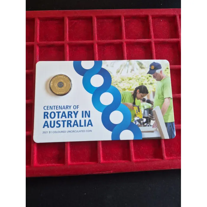 2021 COLOURED CENTENARY OF ROTARY $1