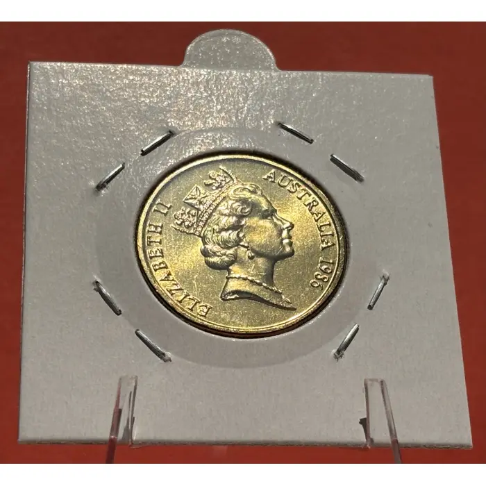 1986 $1 International Year of Peace  Uncirculated Coin in 2x2