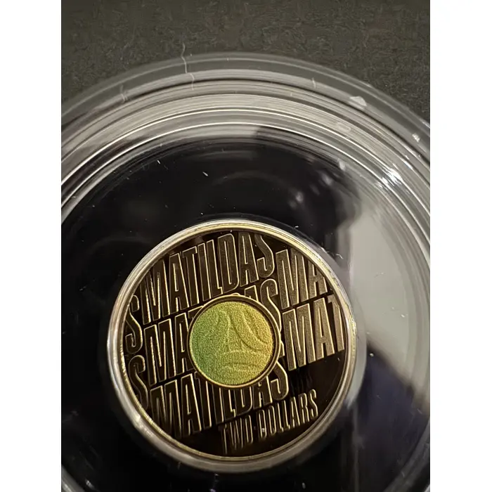 2026 MATILDAS $2 COLOURED  PROOF COIN  No. 6039 +  2026 $2 “C” uncirculated card