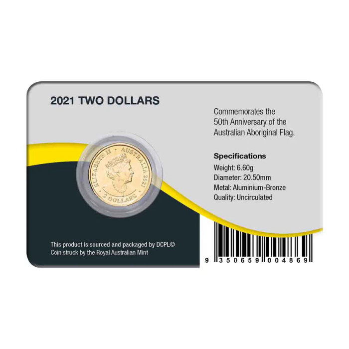 2021 $2 Aboriginal Flag Aluminium Bronze Uncirculated Coin Pack