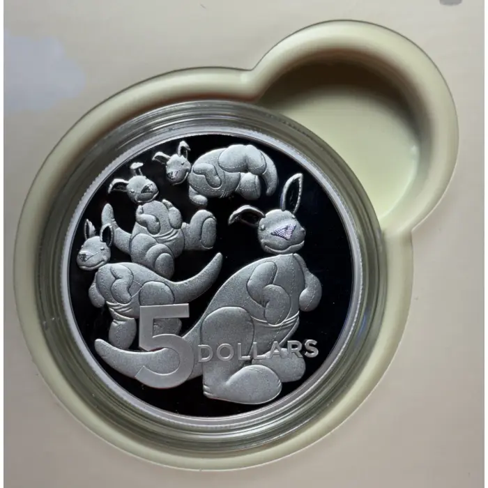 2024 RAM $5 1OZ Fine SILVER PROOF Coin Baby Plush Toy Kangaroo