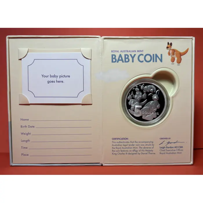 2024 RAM $5 1OZ Fine SILVER PROOF Coin Baby Plush Toy Kangaroo