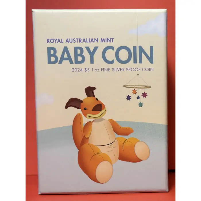 2024 RAM $5 1OZ Fine SILVER PROOF Coin Baby Plush Toy Kangaroo