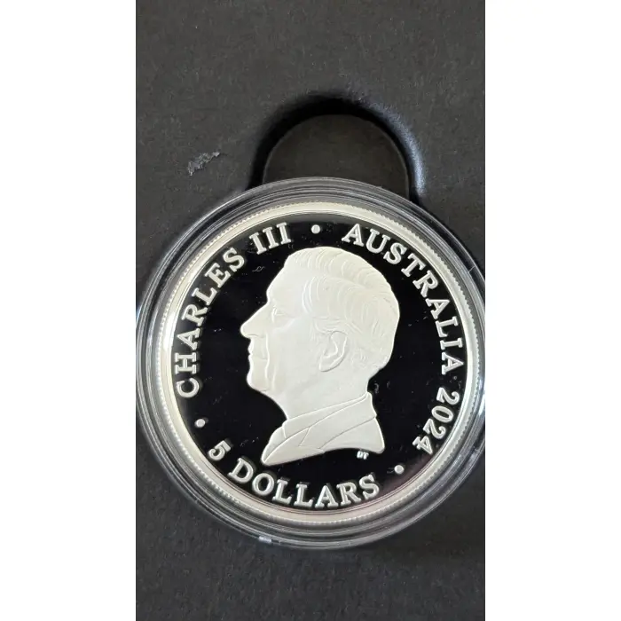 2024 $5  –  1oz Silver, Gold-Plated Australian Paralympic Team only 2,024 minted