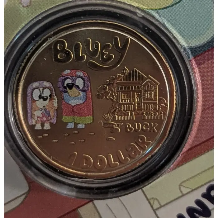 2024 $1 Coloured Bluey Three-Coin Collection