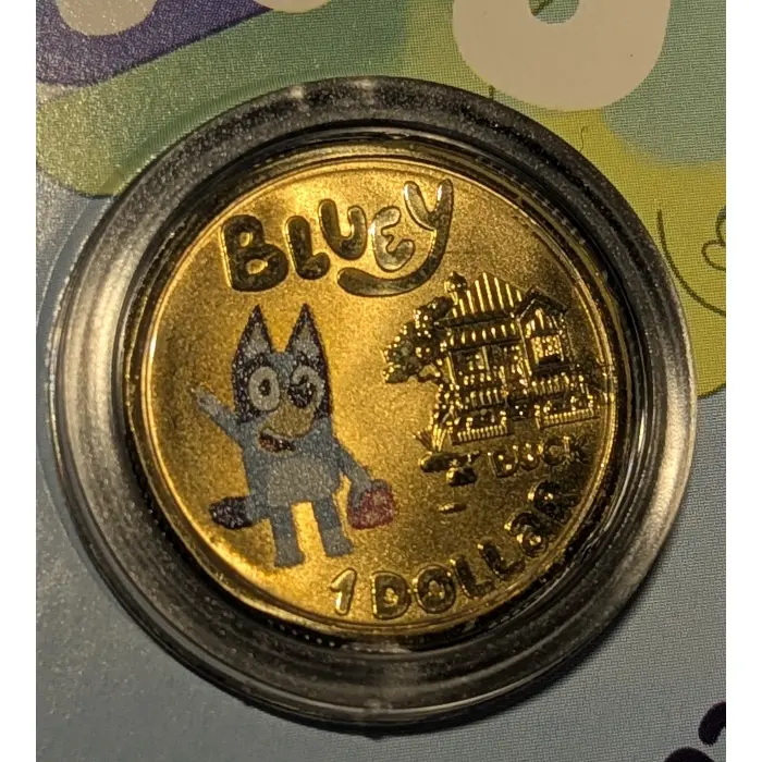 2024 $1 Coloured Bluey Three-Coin Collection