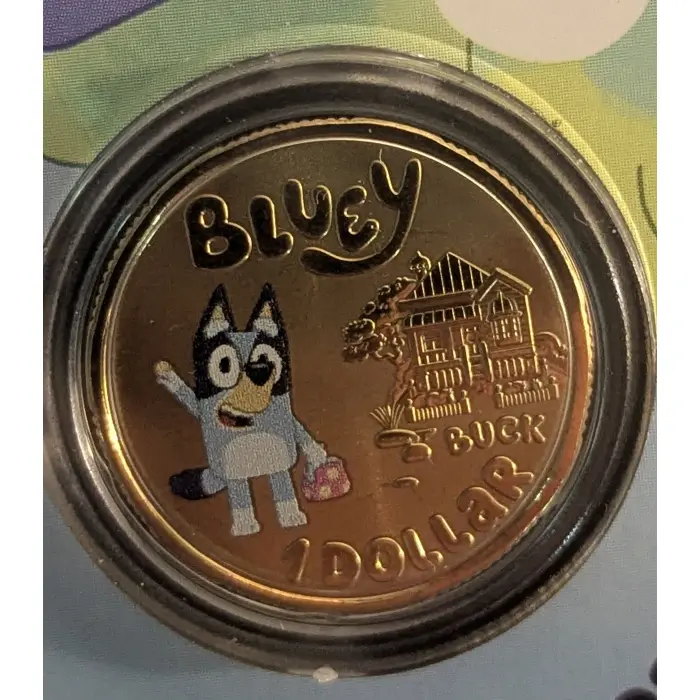 2024 $1 Coloured Bluey Three-Coin Collection