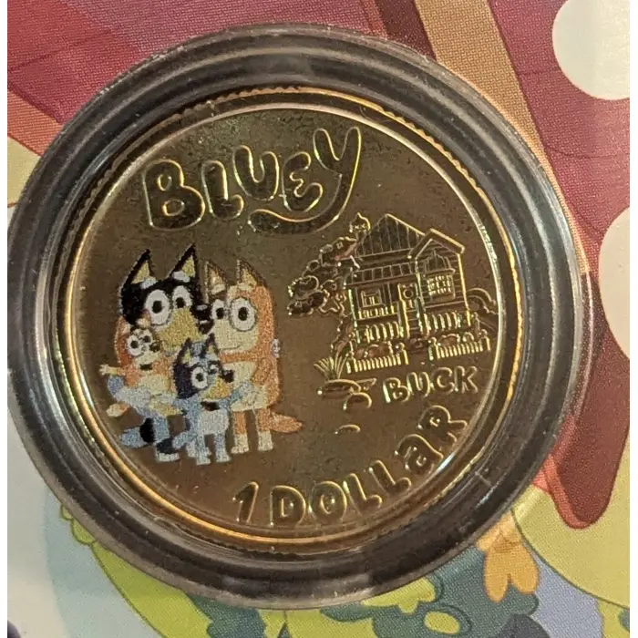 2024 $1 Coloured Bluey Three-Coin Collection