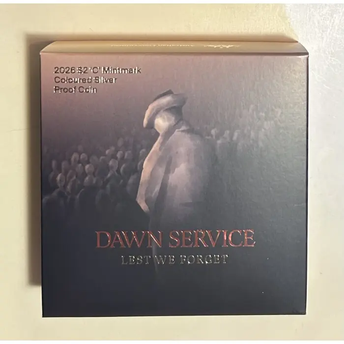 2026 $2 Dawn Service ‘C’ Mintmark Coloured Silver Proof Coin