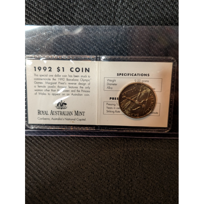 1992 Barcelona Olympics $1 One Dollar Coin Uncirculated | Low Mintage RAM MINT