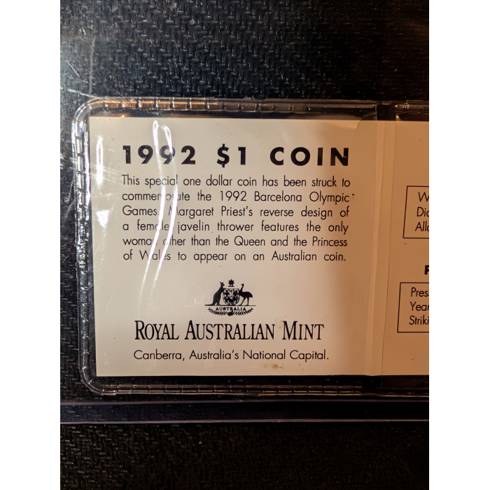 1992 Barcelona Olympics $1 One Dollar Coin Uncirculated | Low Mintage RAM MINT