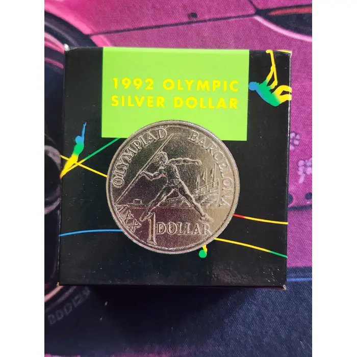 1992 Olympic silver $1  OLYMPIAD BARCELONA 
