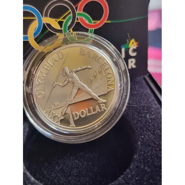 1992 Olympic silver $1  OLYMPIAD BARCELONA 