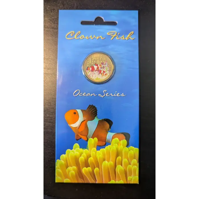 2006 Coloured Ocean Series Clown Fish $1 Uncirculated Coin  in Card
