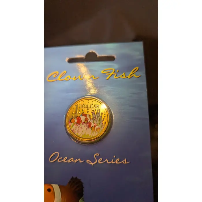 2006 Coloured Ocean Series Clown Fish $1 Uncirculated Coin  in Card