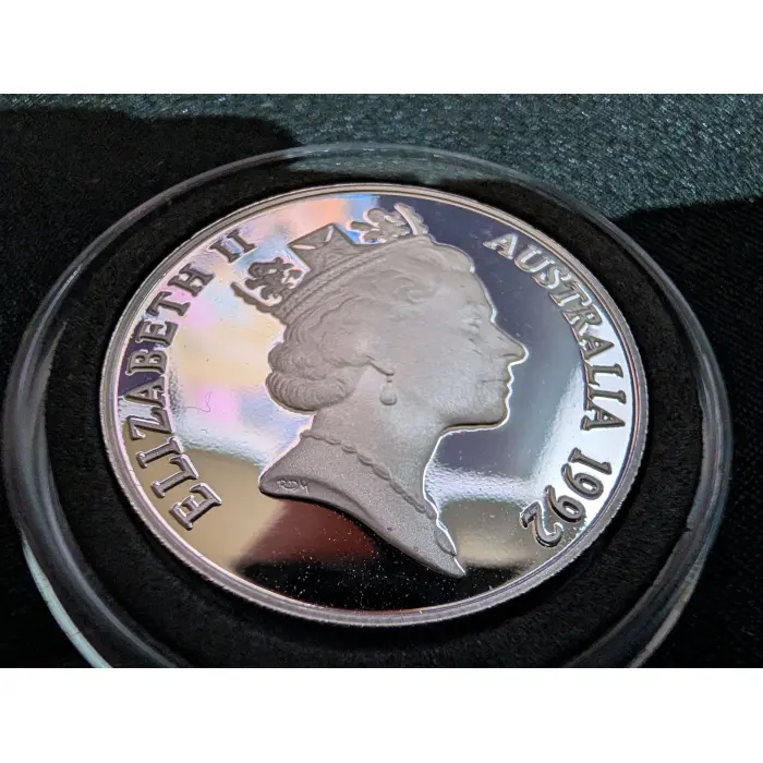 1992 $10 Silver Proof Emperor Penguin - Birds of Australia Series 