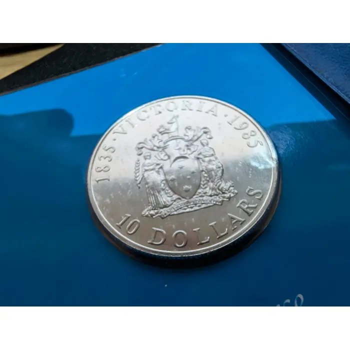 1985 State Series $10 UNC Silver coin 