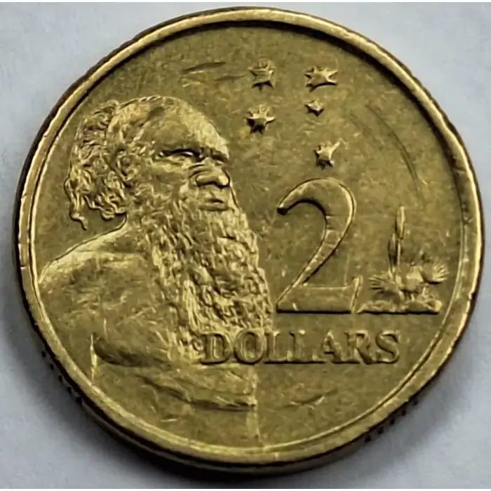 1997 $2 Dollar Australian Coin - Aboriginal Elder - Circulated