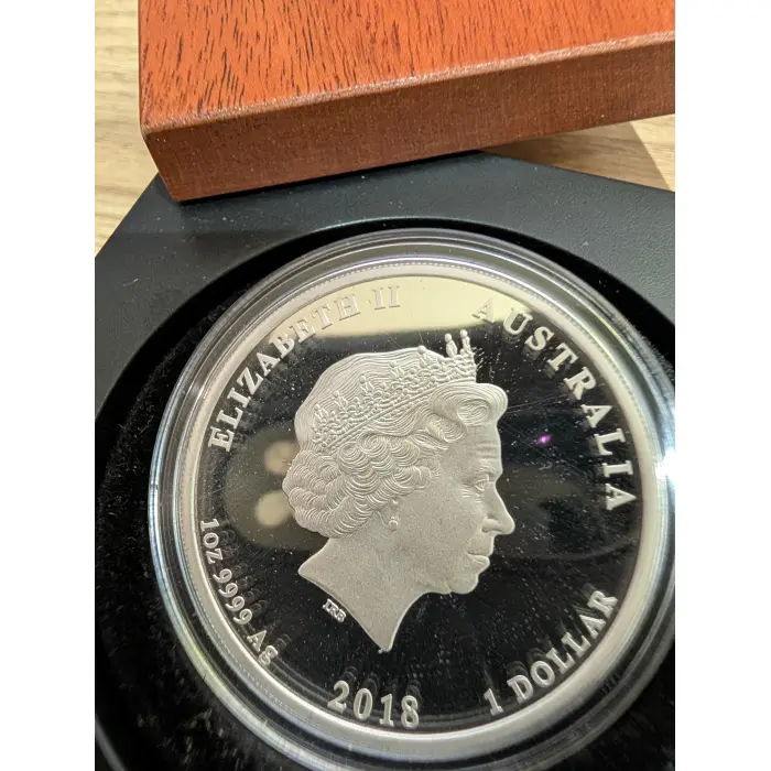 2018 SILVER PROOF ONE DOLLAR 65TH CORONATION ANNIVERSARY 1oz Fine silver