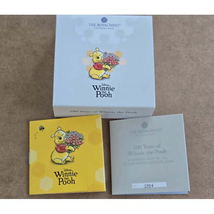 2026 100yrs of Winnie The Pooh UK50 Silver Proof coin