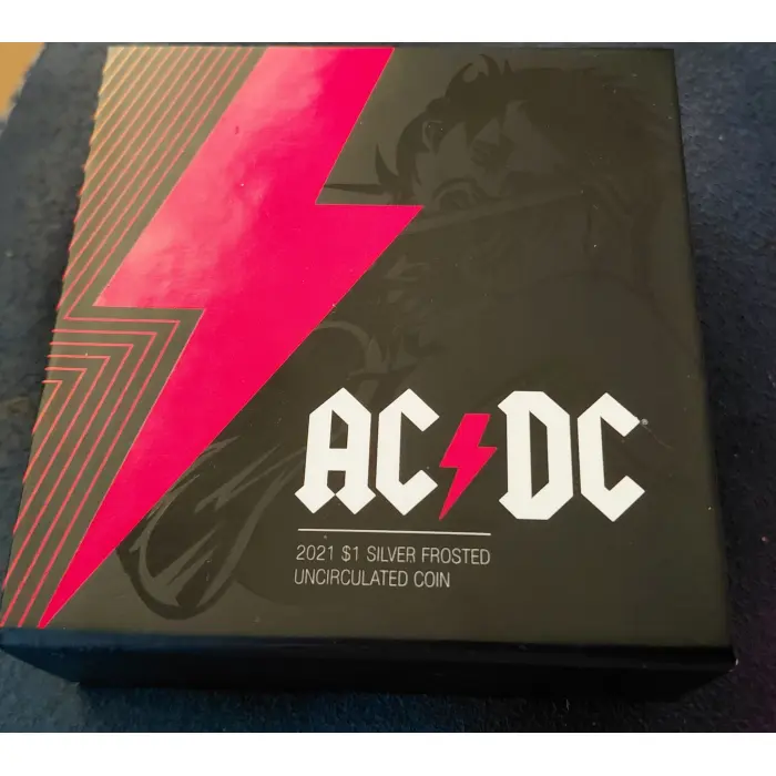 AC/DC 2021 $1 Silver Frosted Uncirculated Coin - Royal Australian Mint