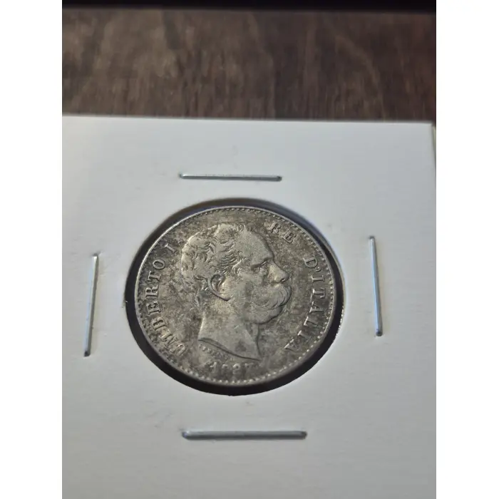1887 1 LIRE ITALY 🇮🇹 (SILVER) 