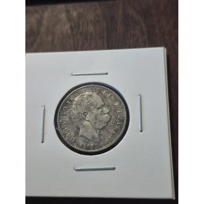1887 1 LIRE ITALY 🇮🇹 (SILVER) 