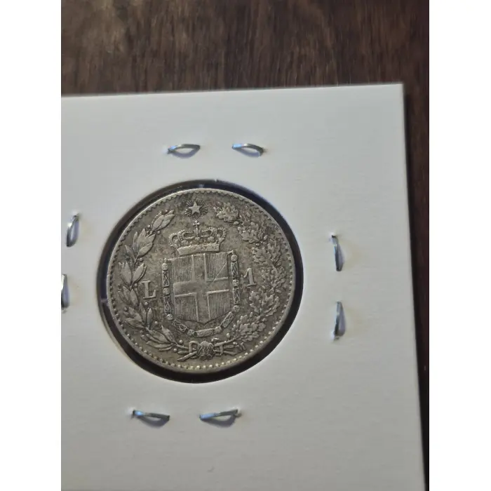 1887 1 LIRE ITALY 🇮🇹 (SILVER) 