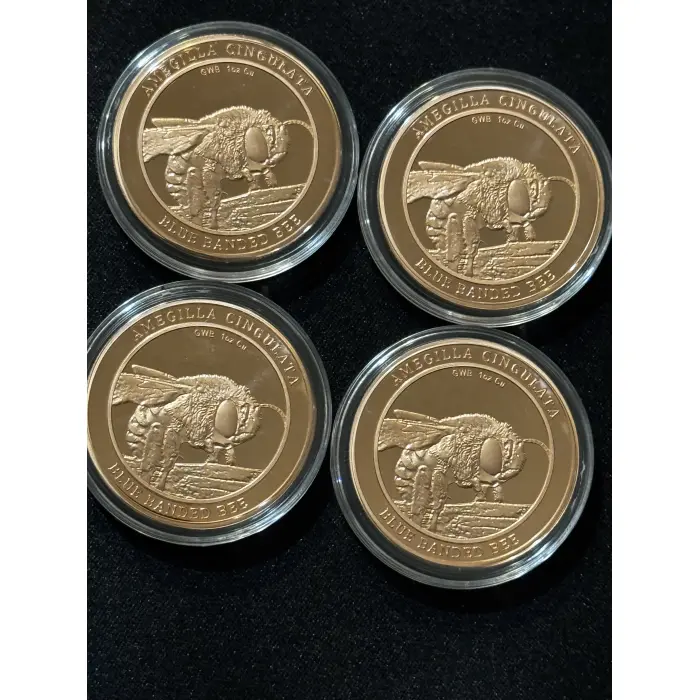 Blue Banded Bee 1oz Copper GWB Rounds x 2