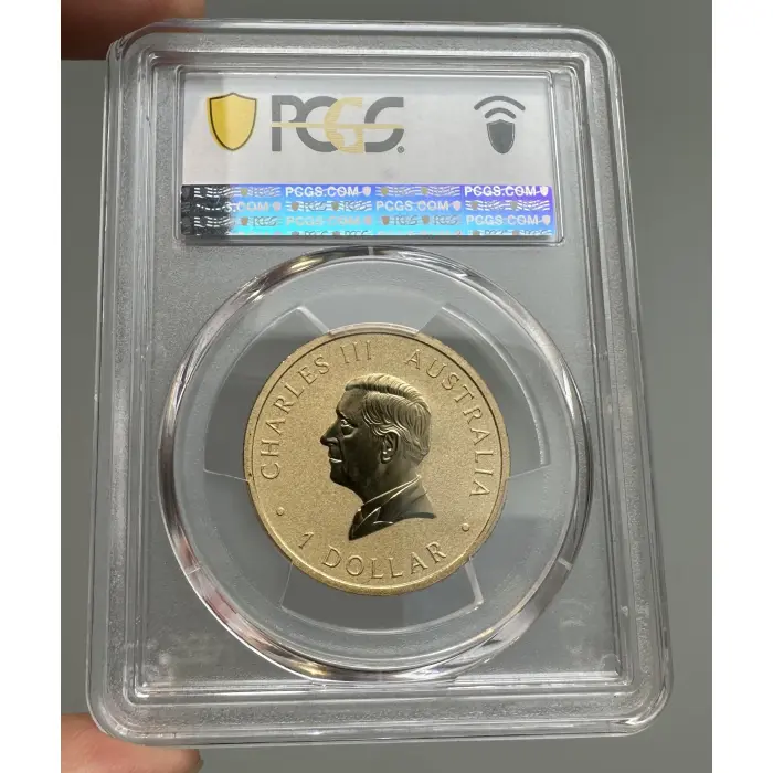 2024 Kalkadoon Dreaming PCGS MS70 Graded $1 Coloured Coin *TOP POP   