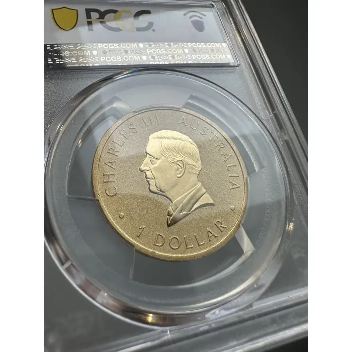 2024 Kalkadoon Dreaming PCGS MS70 Graded $1 Coloured Coin *TOP POP   