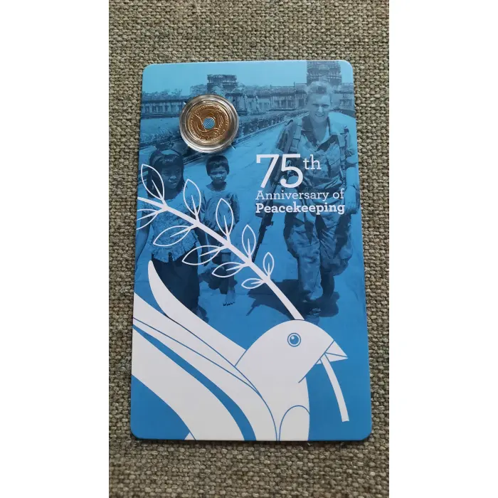 2022 75th Anniversary of Peace Keeping Coloured $2 Mintmark UNC