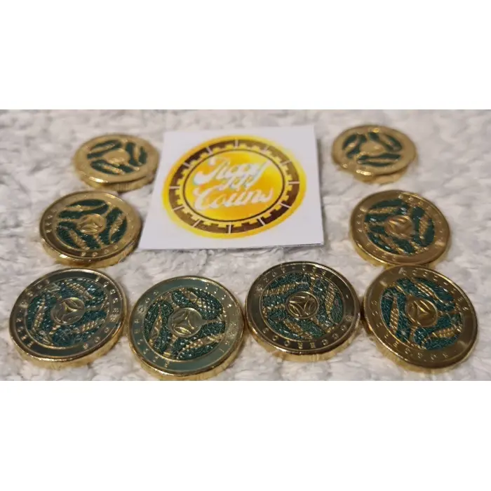 aUNC 2022 $2 Socceroos 100 Year Centenary Australian two Dollar Coloured Coin