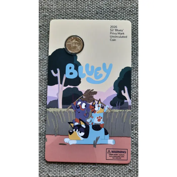 2026 Bluey Camping $2 Privy Mark Carded Coin