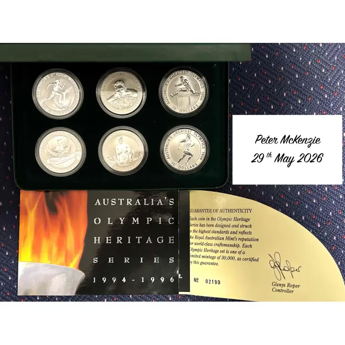 1994 – 1996 Australia's Olympic Heritage Series Coins (PRICE REDUCED)