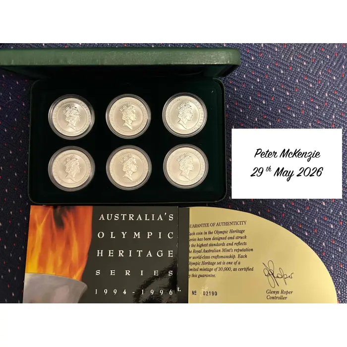 1994 – 1996 Australia's Olympic Heritage Series Coins (PRICE REDUCED)