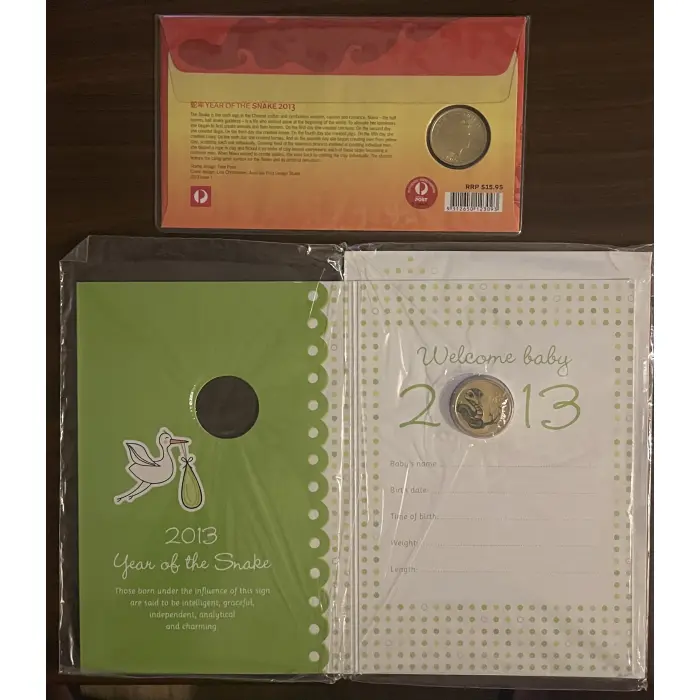 6x Postal Numismatic Covers (PNC) ‘year of the’ Chinese zodiac coin & stamp