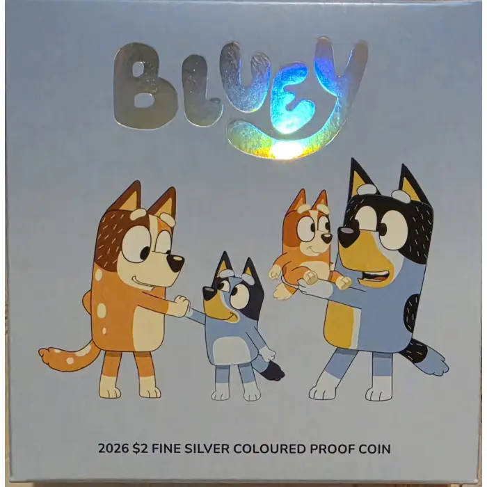 2026 $2 Bluey Coloured Silver Proof Coin