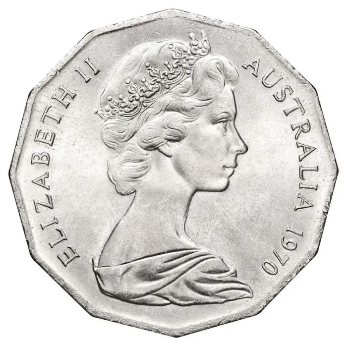 1970 50c Captain Cook Circulated AUS Fifty Cent Coin (16.5m)