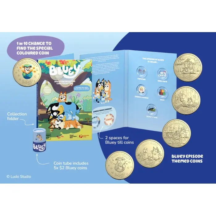 2026 $2 Bluey Folder and Tube Set