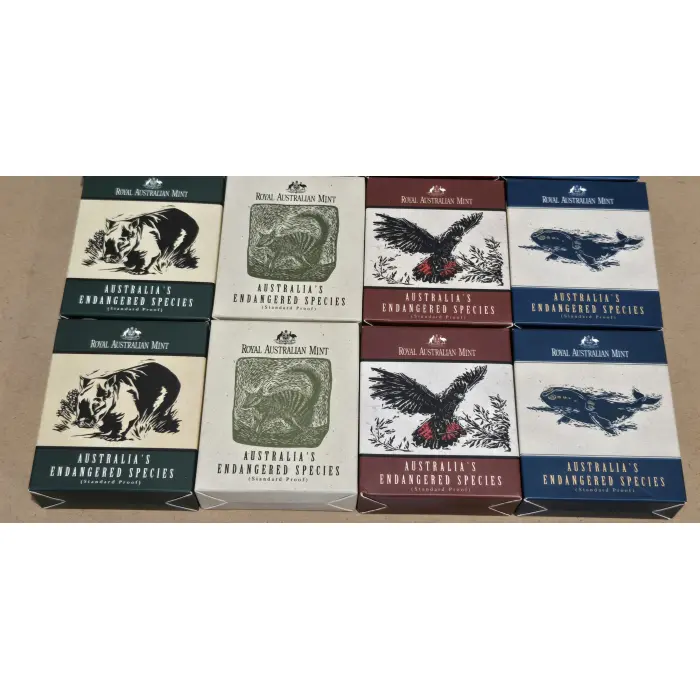 Australia's Endangered Species Silver 4 coin set
