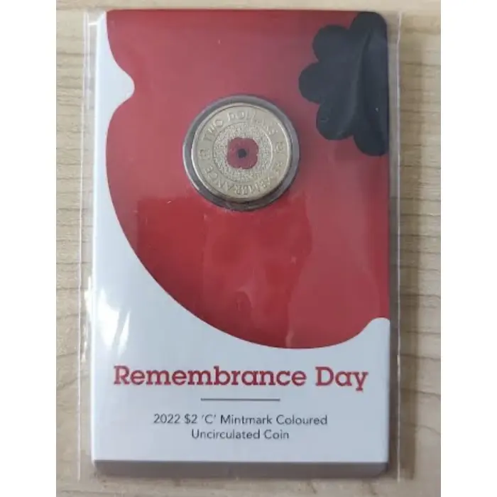 2022 ‘C mint marked’ $2 red poppy mint condition