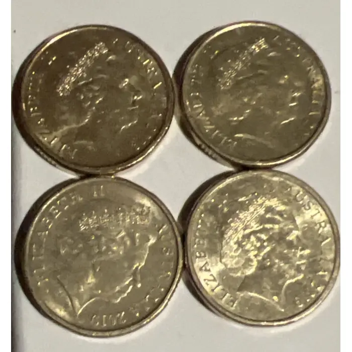 2019 Mr Squiggle circulated set of 4 two dollar coins 
