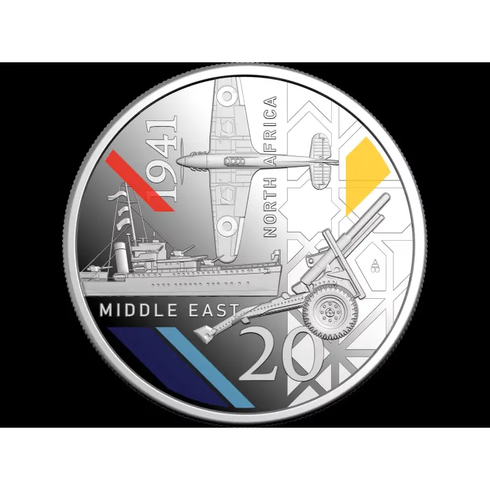 2026 20c Coloured Silver Proof Three-Coin Set – 1941: Service Amid Strife