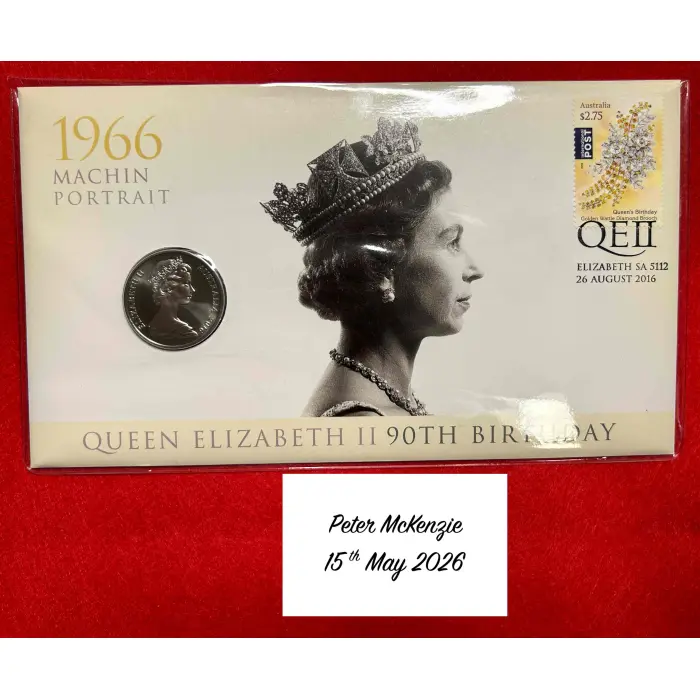 2016 Queen Elizabeth II 90th Birthday PNC Machin 20c Portrait.